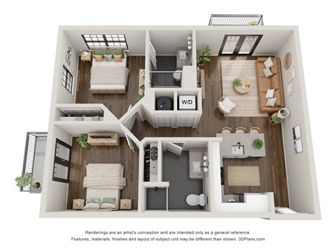 2C Floor Plan at Casa Marti, Tampa, 33605
